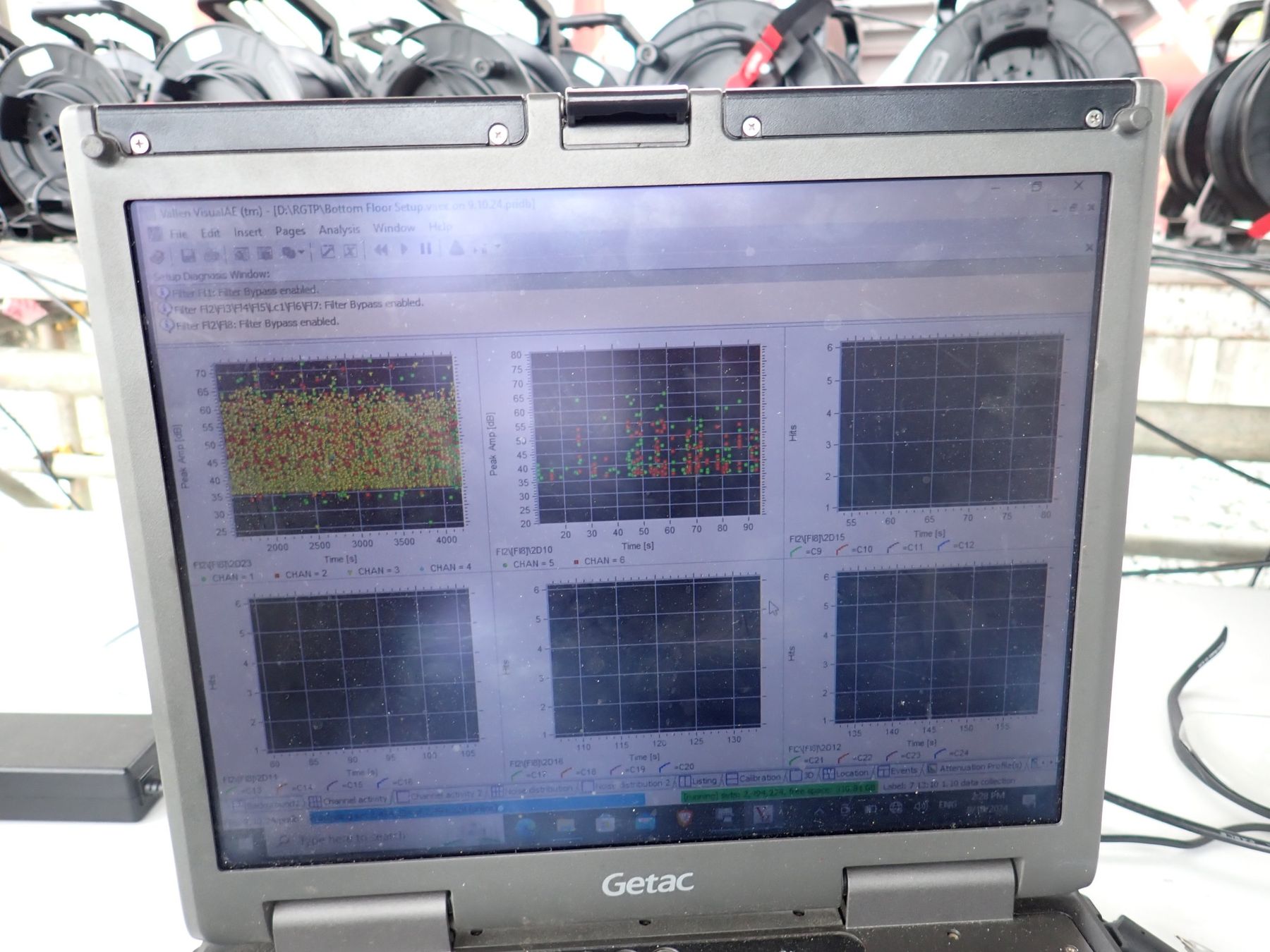 Multi-channel AE acquisition during a periodic tank floor assessment, Pengerang